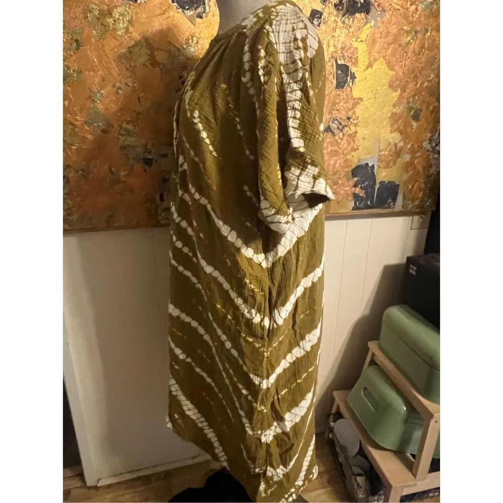 Young Fabulous & Broke YFB BOHEMIAN 100% Cotton Tie Dyed Maxi Kaftan Dress Resor - Picture 5 of 9